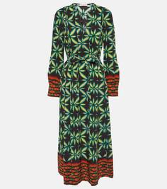 Платье макси asilia из крепа Ulla Johnson, зеленый