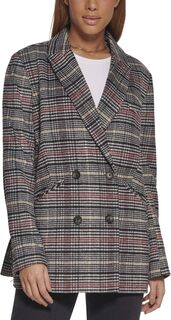 Двубортный пиджак-пиджак Levi&apos;s, цвет Plum Houndstooth Levis