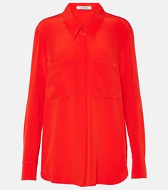 Шелковая рубашка изысканных объемов Dorothee Schumacher, красный