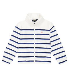 Полосатая куртка Polo Ralph Lauren Kids, белый