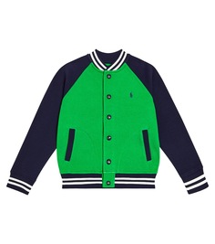 Университетская куртка из смесового хлопка Polo Ralph Lauren Kids, мультиколор