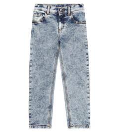 Прямые джинсы со средней посадкой Versace Kids, синий