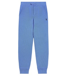 Спортивные брюки из смесового хлопка Polo Ralph Lauren Kids, синий