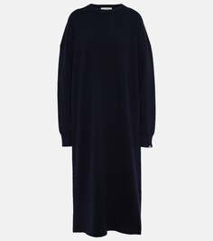 Необычное платье макси n°106 из кашемира Extreme Cashmere, синий