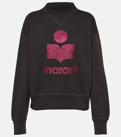 Толстовка moby с логотипом из смесового хлопка Marant Etoile, мультиколор