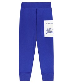 Спортивные брюки ekd из хлопкового джерси Burberry Kids, синий
