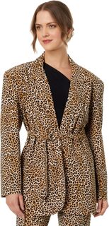 Однобортный пиджак оверсайз Norma Kamali, цвет BB Leopard