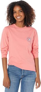 Футболка Skipjack с длинными рукавами и медальоном Southern Tide, цвет Rouge Red