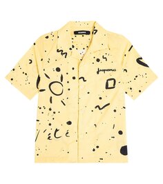Джинсовая рубашка le chemise с принтом Jacquemus Enfant, желтый