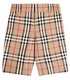 Хлопковые шорты в клетку burberry Burberry Kids, мультиколор