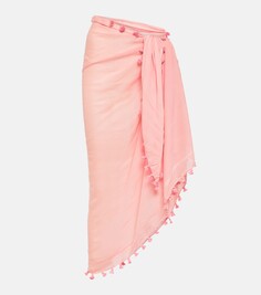 Пляжная накидка с вышивкой Melissa Odabash, розовый