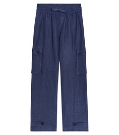 Льняные брюки Dolce&amp;Gabbana Kids, синий