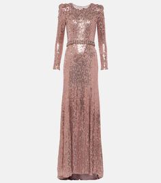 Декорированное платье georgia Jenny Packham, розовый