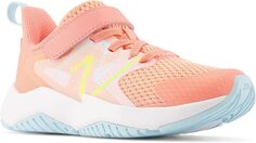 Кроссовки Rave Run v2 Bungee Lace with Hook-and-Loop Top Strap New Balance, цвет Grapefruit/Bleach Blue