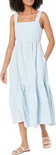 Многоярусное платье миди с фартуком Layne - Пэчворк Madewell, цвет Earthsea Seersucker Patchwork