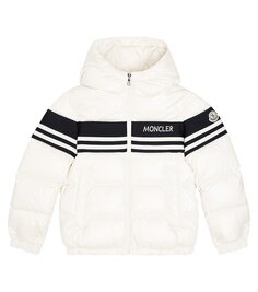 Пуховик mangal с логотипом Moncler Enfant, белый