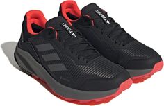 Кроссовки Terrex Trailrider GTX adidas, цвет Black/Grey/Solar Red