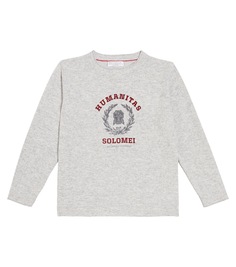 Кашемировый свитер Brunello Cucinelli Kids, серый