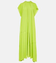Плиссированное платье Mm6 Maison Margiela, зеленый