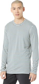 Двусторонняя футболка Cloud с длинными рукавами Faherty, цвет Marine Ivory Stripe