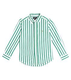Рубашка из хлопкового джерси Polo Ralph Lauren Kids, зеленый