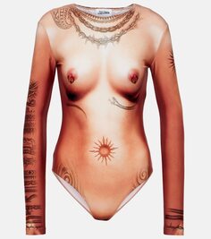 Боди из коллекции татуировок Jean Paul Gaultier, бежевый