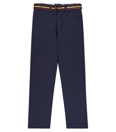 Хлопковые брюки bedford средней посадки Polo Ralph Lauren Kids, синий