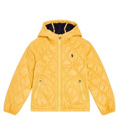 Стеганая куртка из рипстопа hartland Polo Ralph Lauren Kids, желтый
