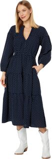 Платье Mariette - Long Sleeve V-Neck Tiered Midi Madewell, цвет Yarn-Dye Jacquard