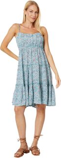 Многоярусное мини-платье с цветочным принтом Lucky Brand, цвет Blue Multi