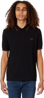 Рубашка-поло Twin Tipped Fred Perry Shirt Fred Perry, цвет Black/Whisky Brown