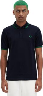 Рубашка-поло Twin Tipped Fred Perry Shirt Fred Perry, цвет Navy/Fred Perry Green
