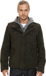 Толстовка Two-Pocket Hoodie with Zip Out Jersey Bib/Hood and Sherpa Lining Levi&apos;s, оливковый Levis