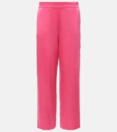 Шелковые пижамные брюки london с широкими штанинами Asceno, розовый