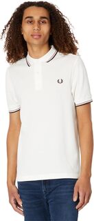 Рубашка-поло Twin Tipped Fred Perry Shirt Fred Perry, цвет Snow White/Dark Pink/Burnt Tobacco