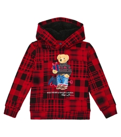 Флисовая толстовка polo bear в клетку Polo Ralph Lauren Kids, мультиколор