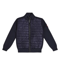 Пуховик hybridge с шерстяной отделкой Canada Goose Kids, синий