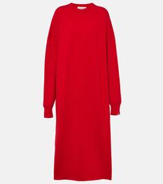 Странное платье макси из кашемира Extreme Cashmere, красный