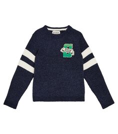 Свитер из синели с аппликацией Scotch &amp; Soda Kids, синий