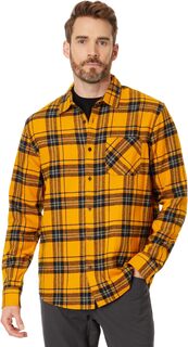 Рубашка Podium Plaid Long Sleeve Flannel Oakley, цвет Amber Yellow/Black Check
