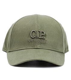Бейсболка из хлопкового габардина с логотипом C.P. Company Kids, зеленый