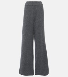 Кашемировые брюки широкого кроя khloe Lisa Yang, серый