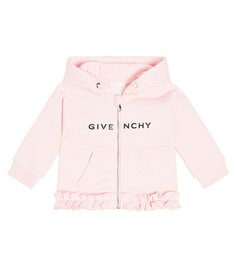 Толстовка из хлопкового джерси с логотипом baby baby Givenchy Kids, розовый