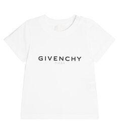 Футболка из хлопкового джерси с логотипом baby Givenchy Kids, белый