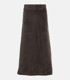 Кашемировая юбка макси asta Lisa Yang, коричневый