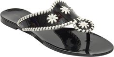 Шлепанцы Jacks Jelly Jack Rogers, цвет Black/White