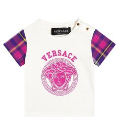 Футболка из хлопкового джерси baby medusa Versace Kids, мультиколор