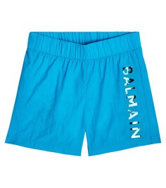 Плавки-шорты с логотипом baby Balmain Kids, синий