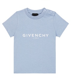 Хлопковая футболка с логотипом baby Givenchy Kids, синий