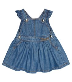 Детское джинсовое платье Chloé Kids, синий
